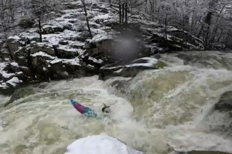 L'Agout sans rassemblement et sous la neige